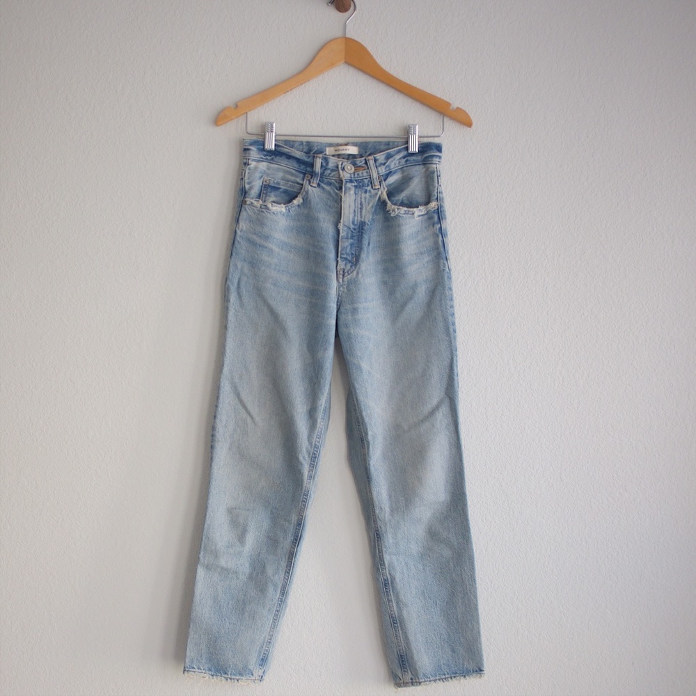 Moussy MV Tapered light wash denim, size 25, ankle length